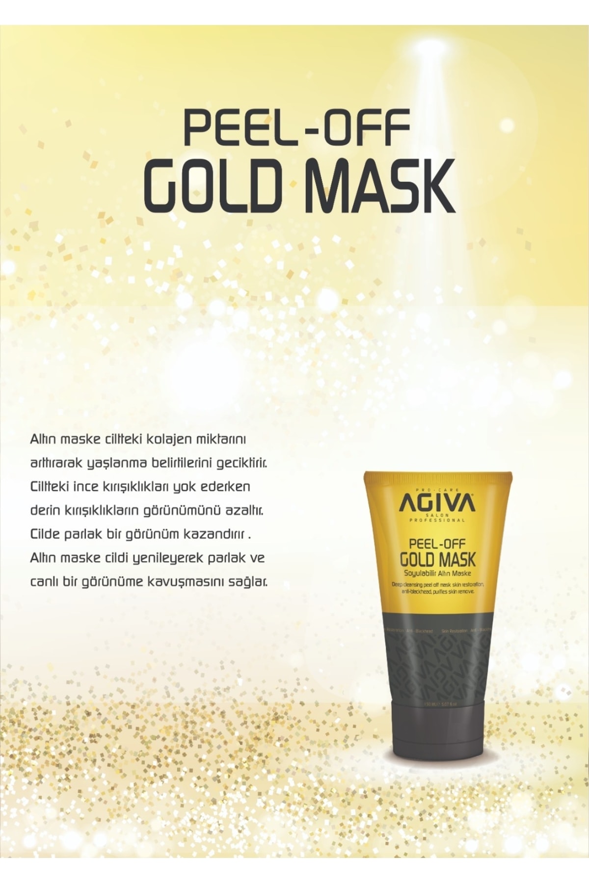 Peelable 150 ml Gold Mask/gold Mask/2 Pieces