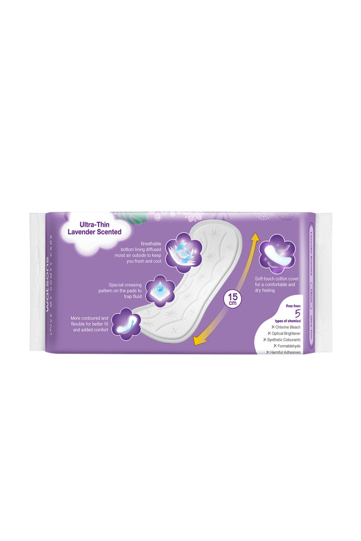 Cottony Soft Daily Pad Ultra Thin Lavender Scented 40 Pieces
