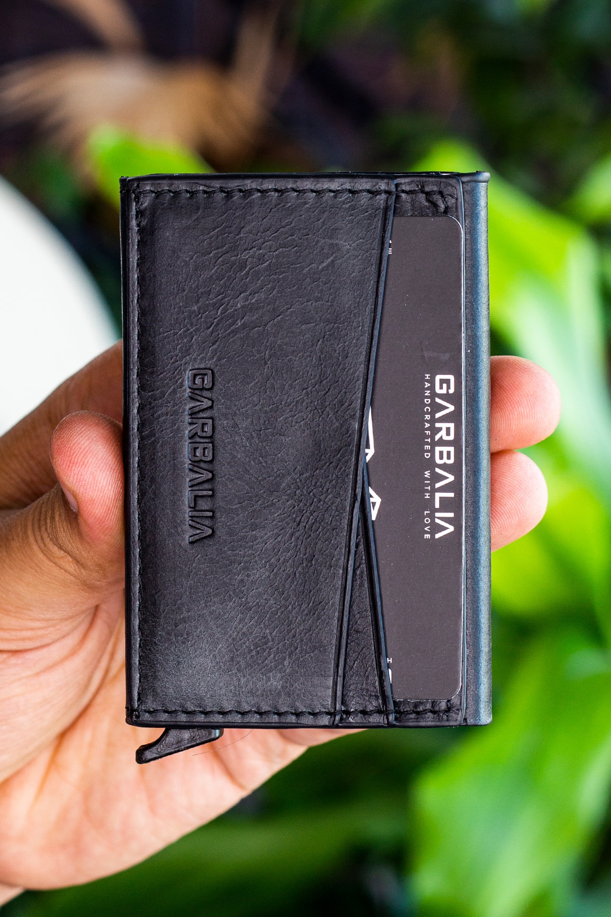 Pera Crazy Leather Mechanized Black Cardholder