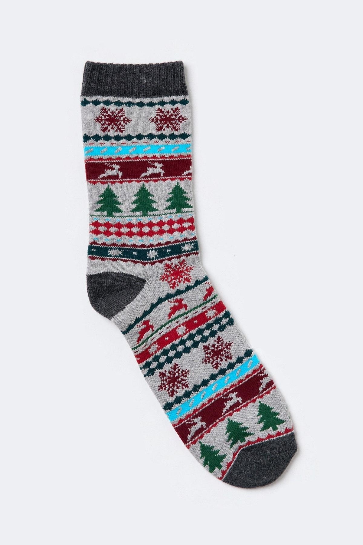 Christmas Socks Gray-Melange.