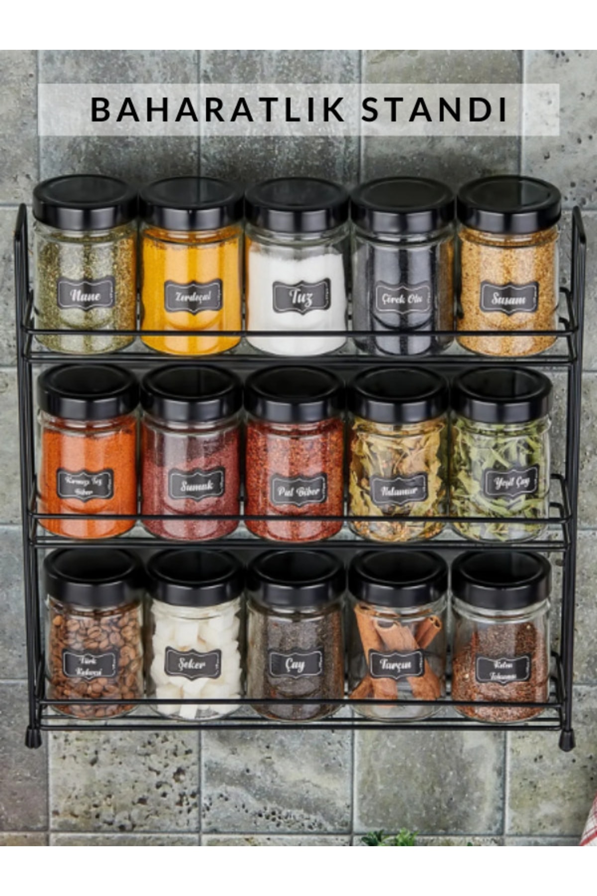 Metal Wall Mountable Spice Rack Small Size - Spice Shelf