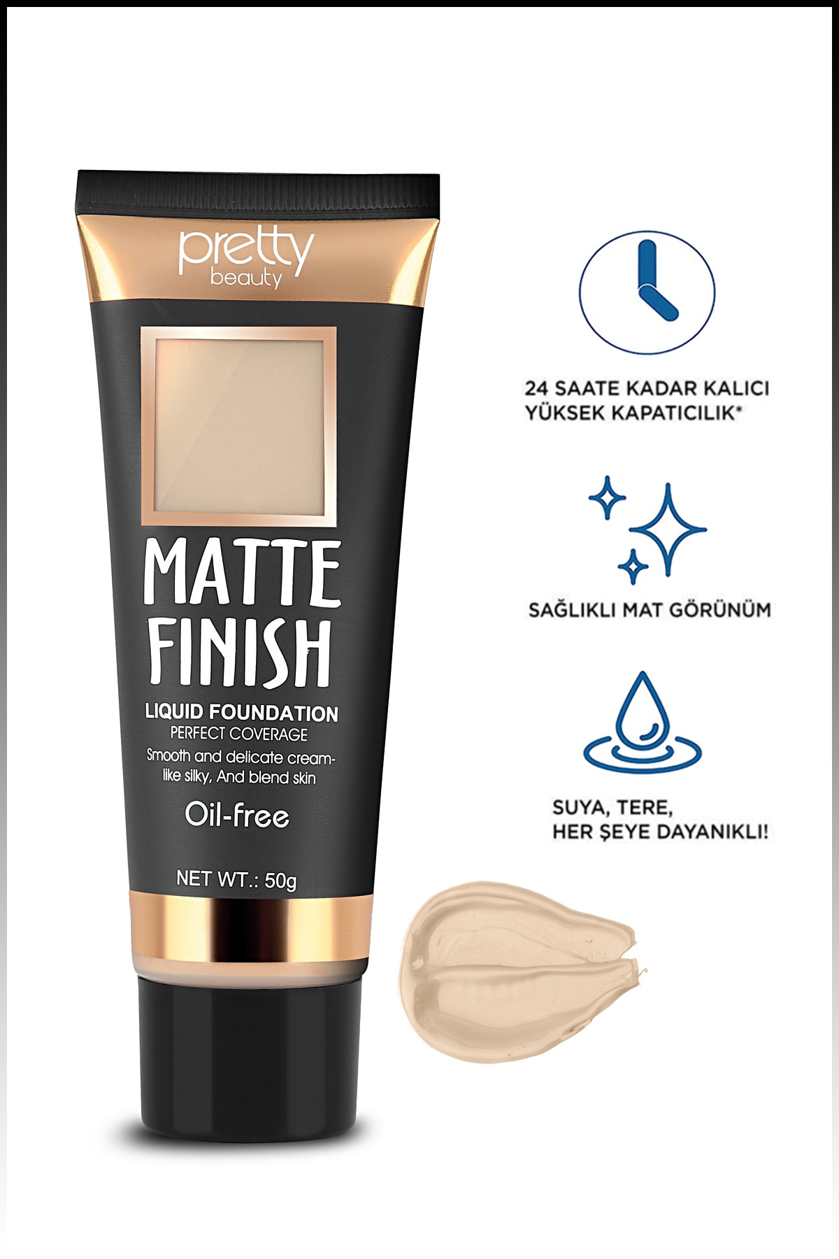 Matte Finish High Coverage Foundation No:1