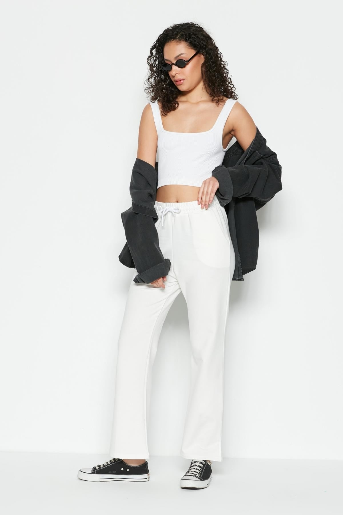 Ripped Spanish Paca Tracksuit Bottoms 741 Ecru