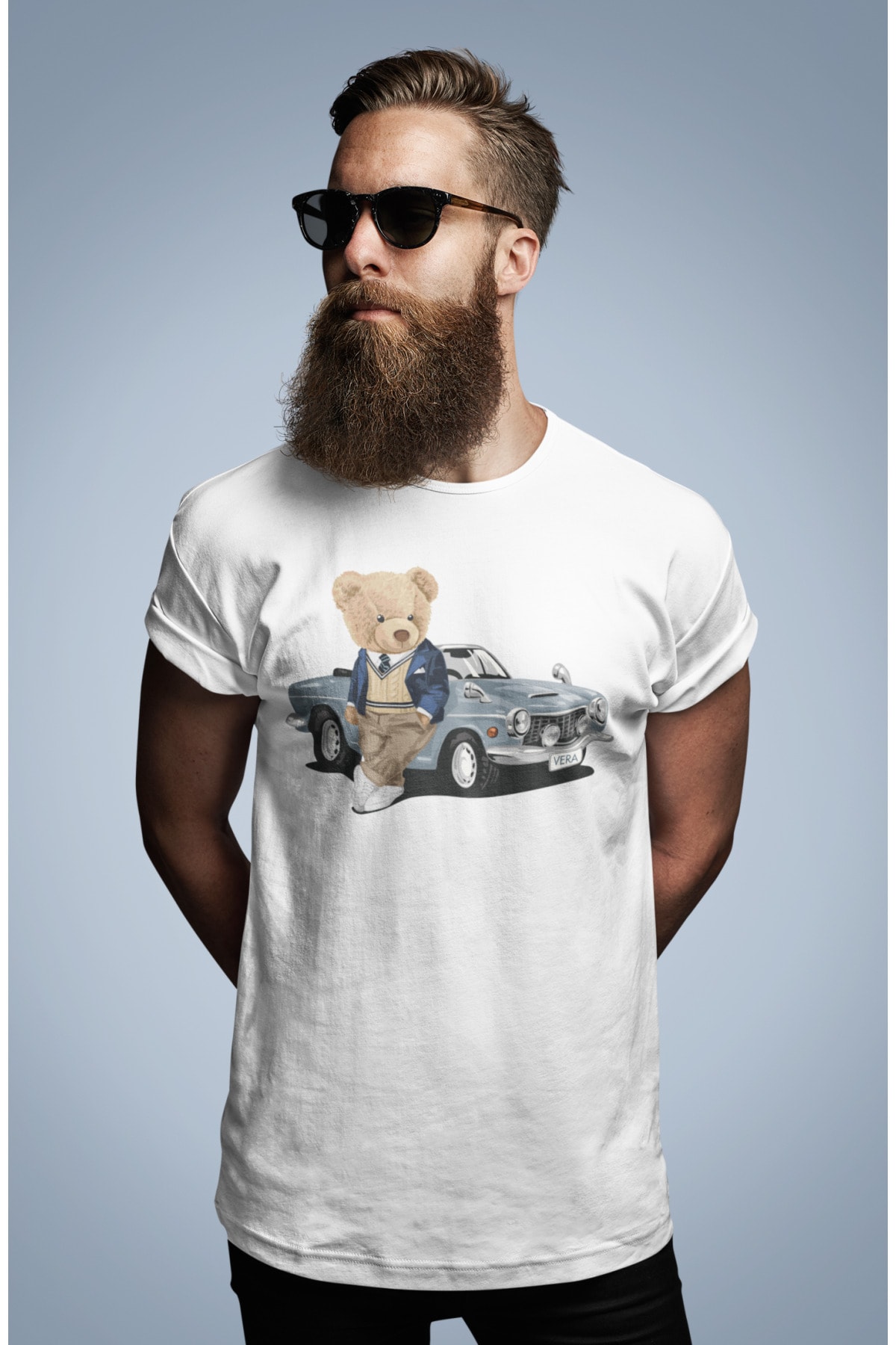 Oversized Printed White T-shirt