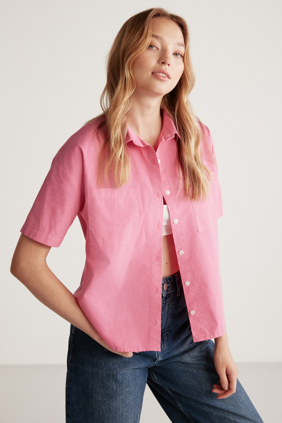 Olivia Relaxed Pink Shirt