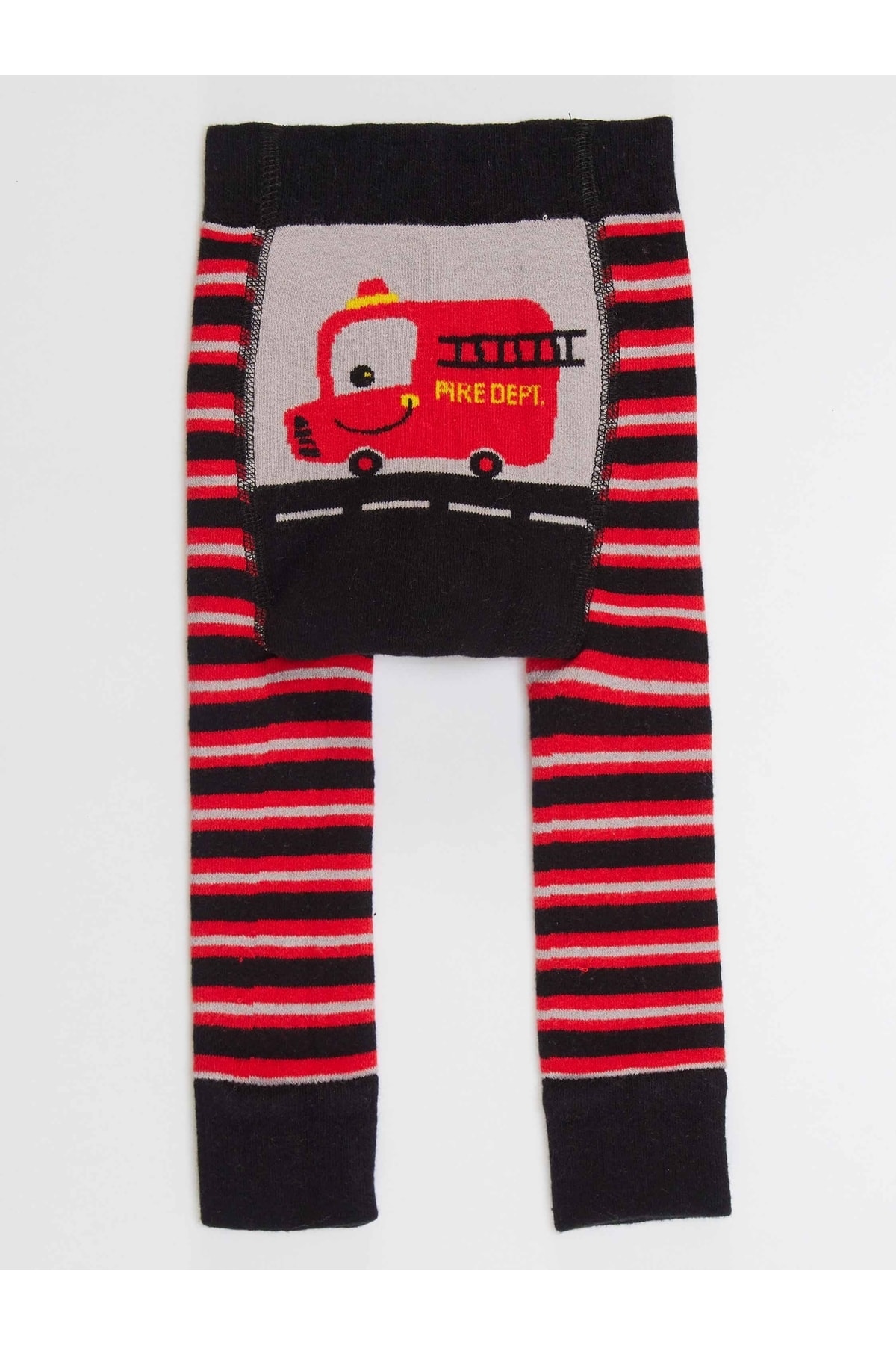 Firefighter Boy Baby Knitted Striped Leggings-Pants