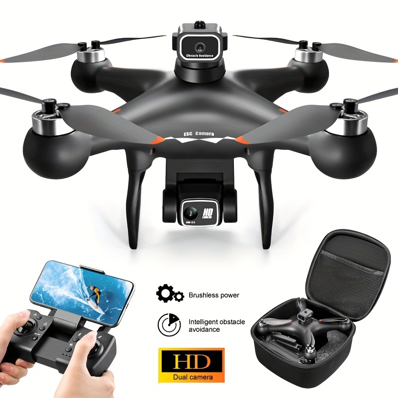 Long-Endurance Brushless Motor RC New S116 Drone: Opitical Flow Positioning, Obstacle Avoidance, Dual HD Adjustable Cameras, Perfect Toy & Gift for Adults UAV Quadcopter