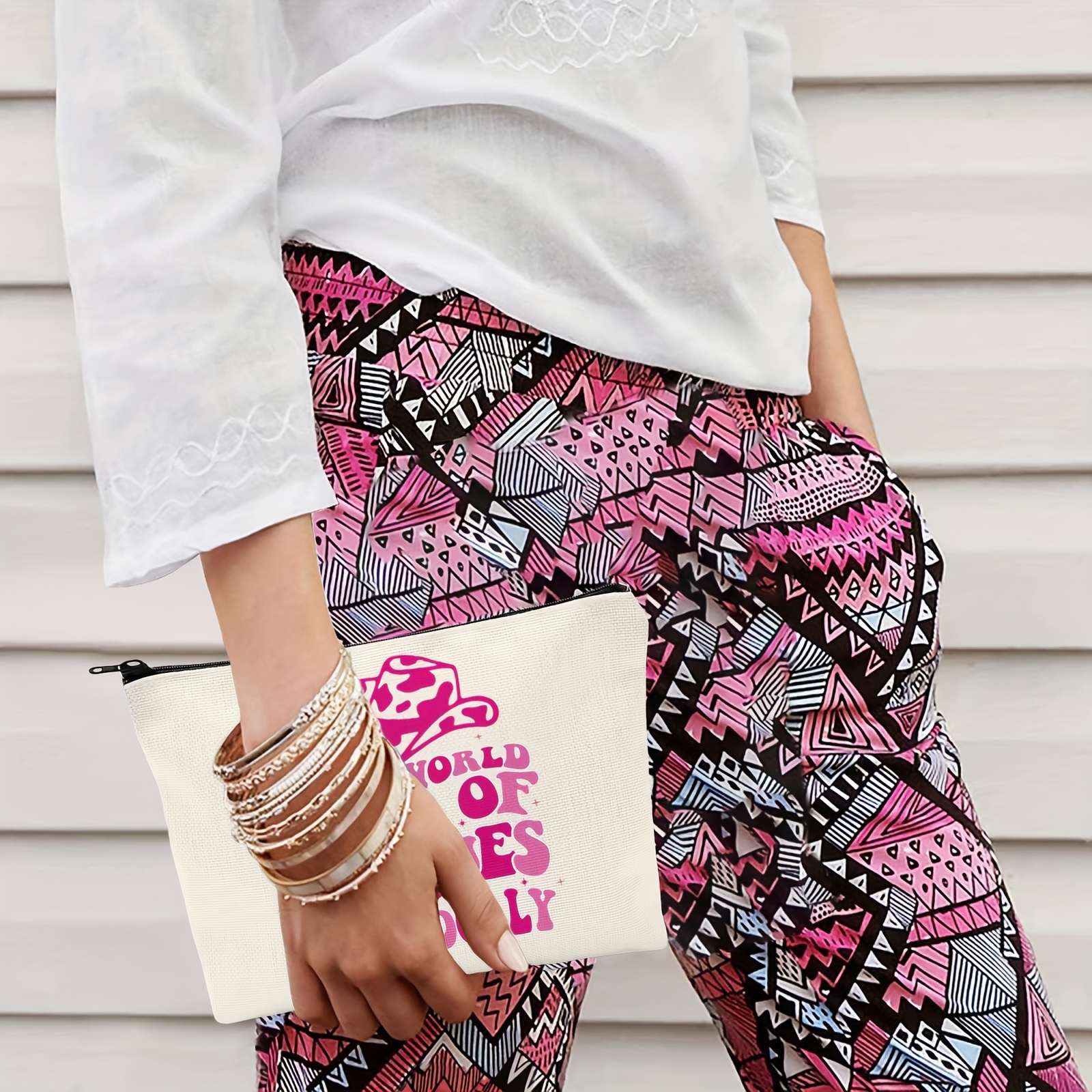 Music Lover Gift Cosmetic Bag Makeup Bag Pouch Western Hat Singer Dolly Fans Gift Stuff For Women Girl