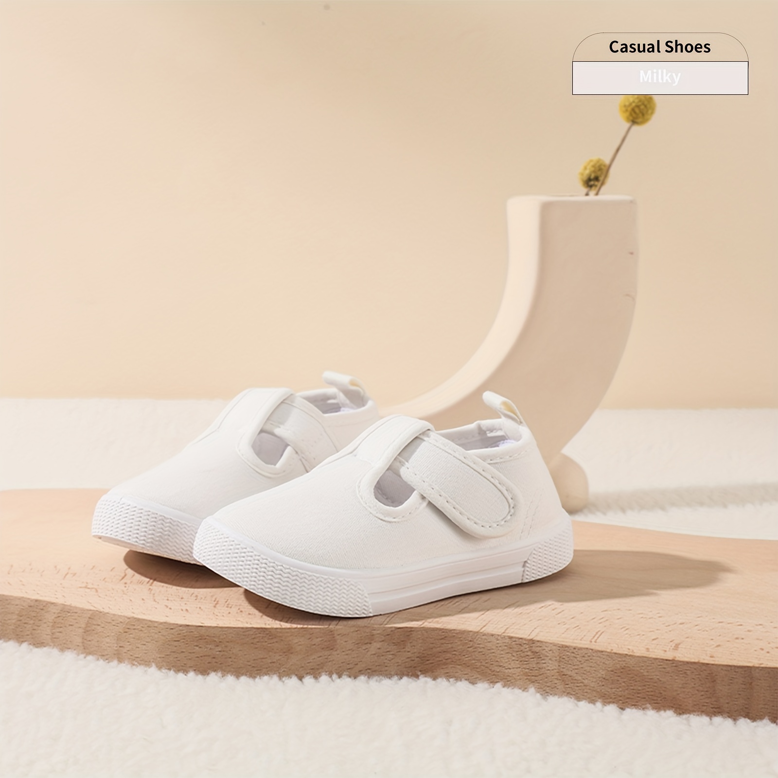 Girls T-Strap Canvas Sneakers For Summer-Navy Blue