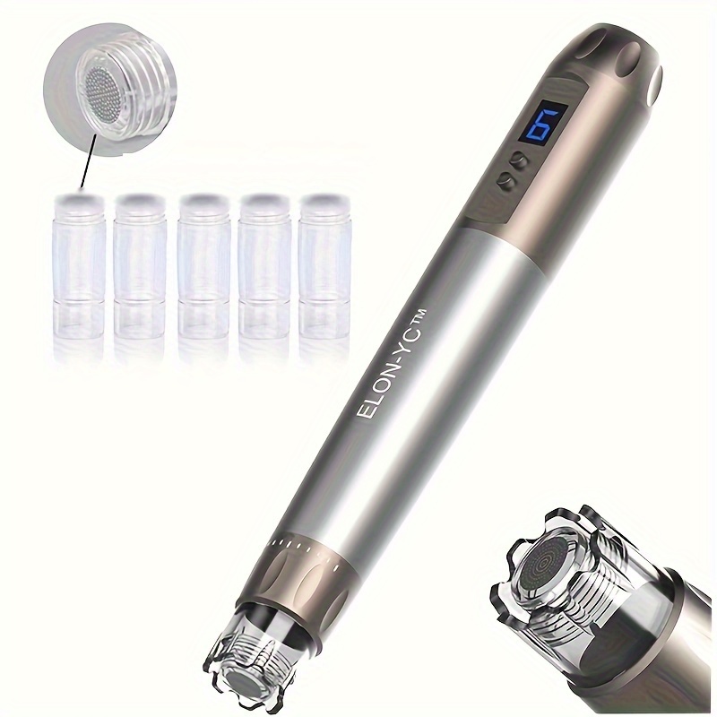 Hydra Derma Pen Professional Dermapen Electric Beauty Machine Wireless DermaPen Mesoscooter With 5Pcs Nano Holiday Gift For Women