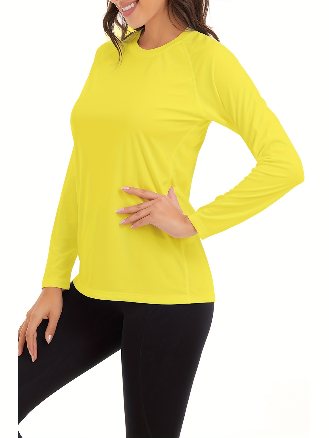 Women's Sun Protection Long Sleeve Shirt, Quick Dry Lightweight Hiking Top, Casual Style-Pink Color
