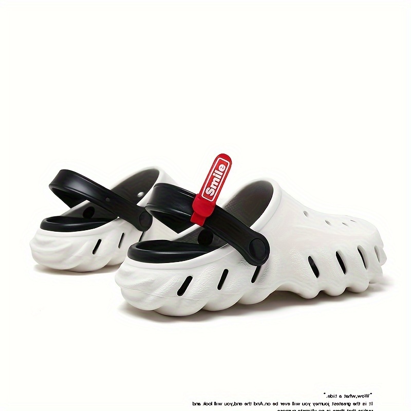 Men's Lightweight EVA Clogs - Non-Slip, Comfy, Breathable Slip-On Slippers For Outdoor Wear-White Pink