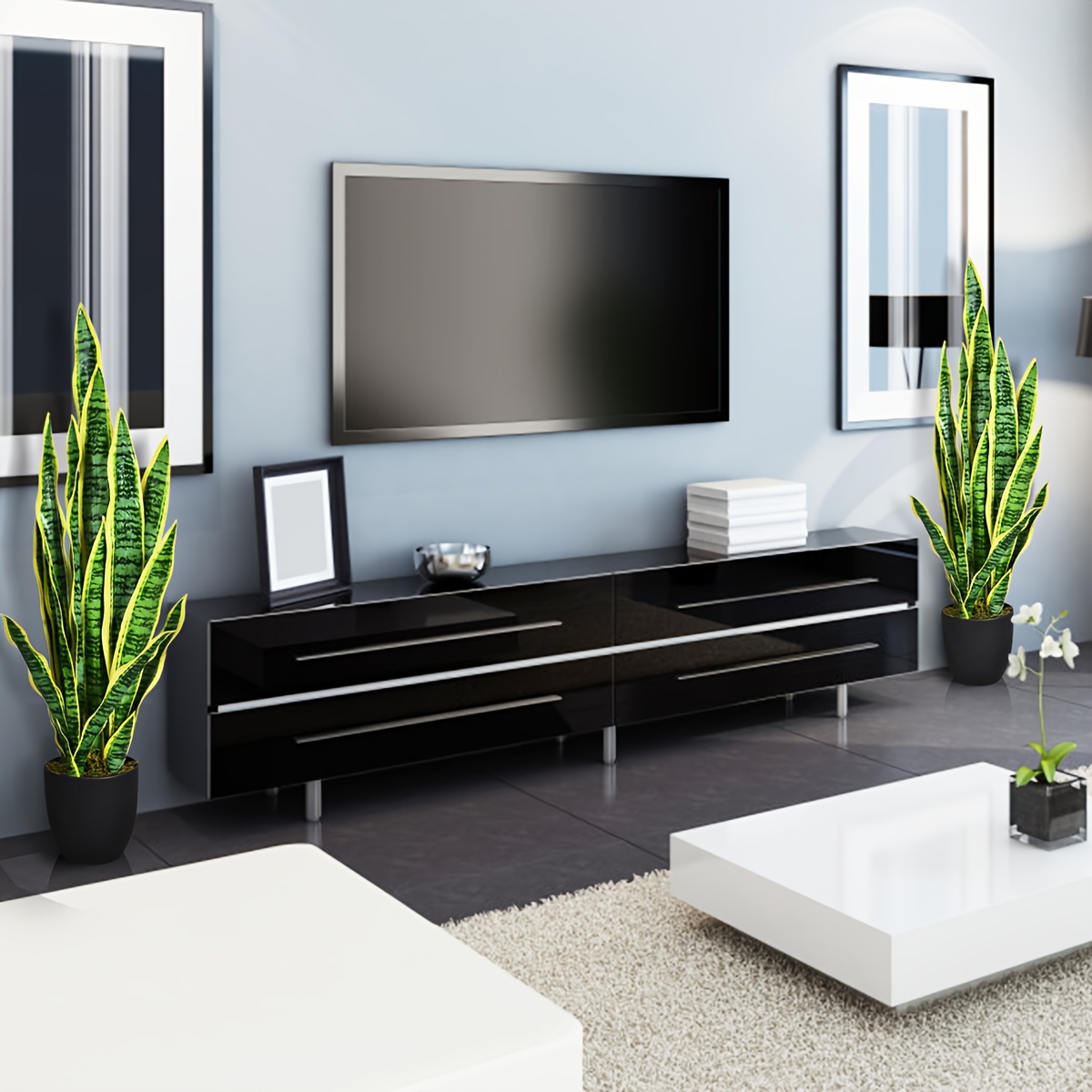 1pc Artificial Snake Plant, Fake Sansevieria Plant For Summer Indoor/Outdoor Decoration