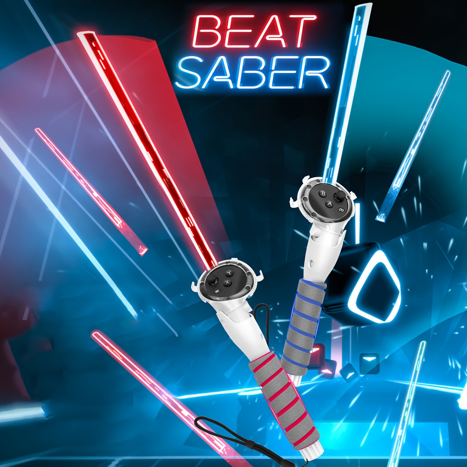 Gorilla Tag Long Arms Handle Attachments Compatible With Oculus/Meta Quest 3 Controller Accessories, Dual Handles Extension Grips Accessory Beat Saber Sticks Extender Golf Club For VR Games