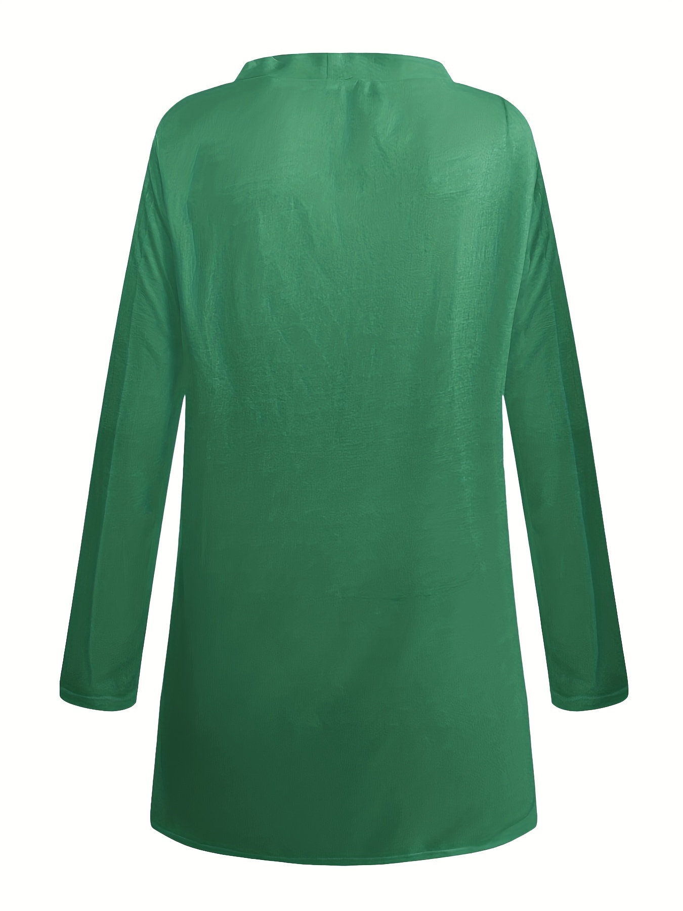 Solid Open Front Button Top, Casual Long Sleeve Cardigan For Spring & Fall, Women's Clothing-Rose Color