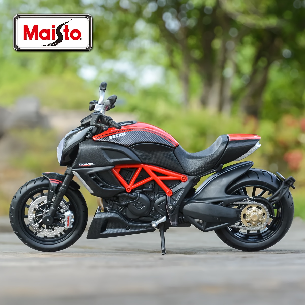 Maisto 1:12 Ducati Diavel Carbon Red Die Cast Vehicles Collectible Hobbies Motorcycle Model Toys