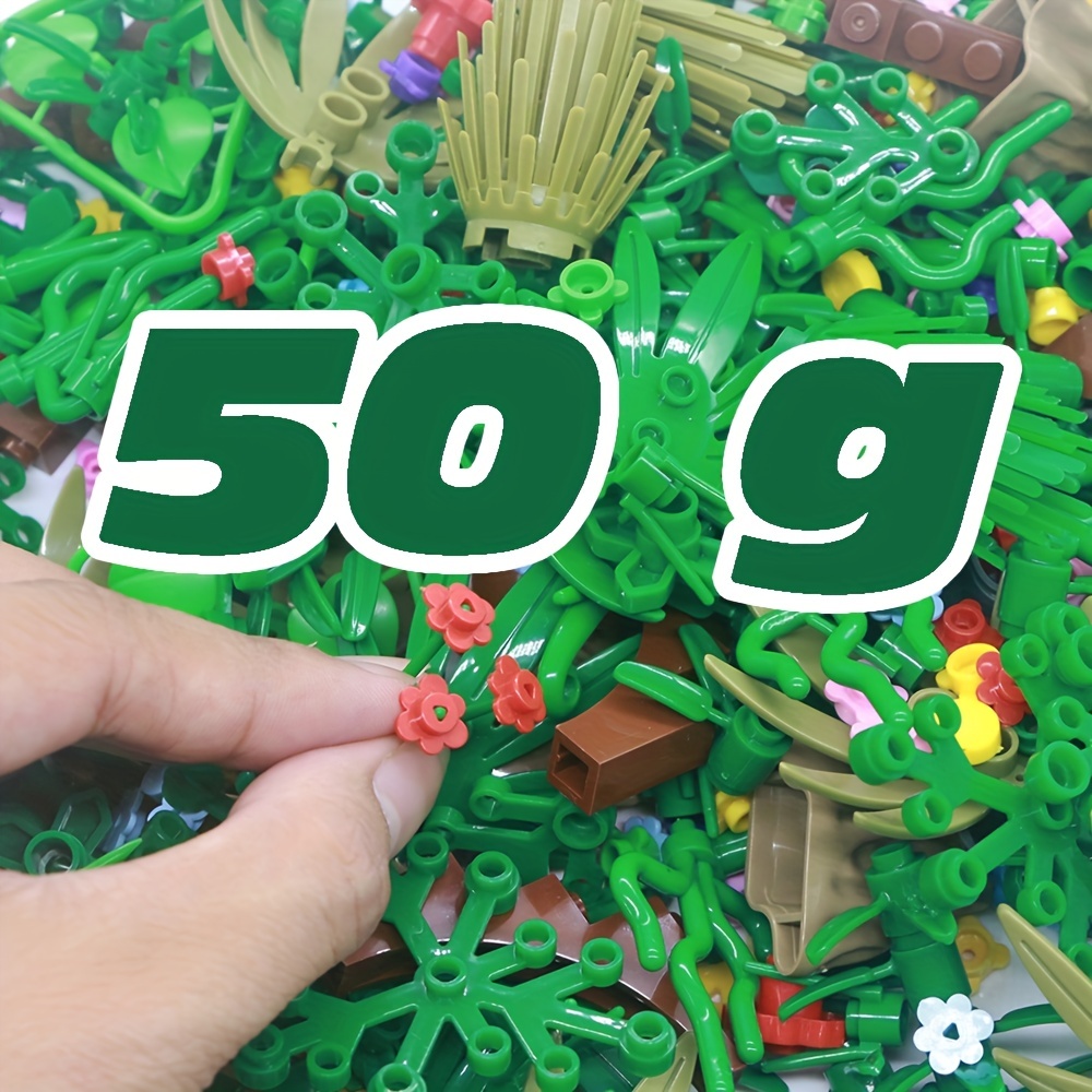 50g Plants Building Blocks City Accessories Tree Bush Action Figure Friends House Farm Street Military Classic MOC Bricks Toys