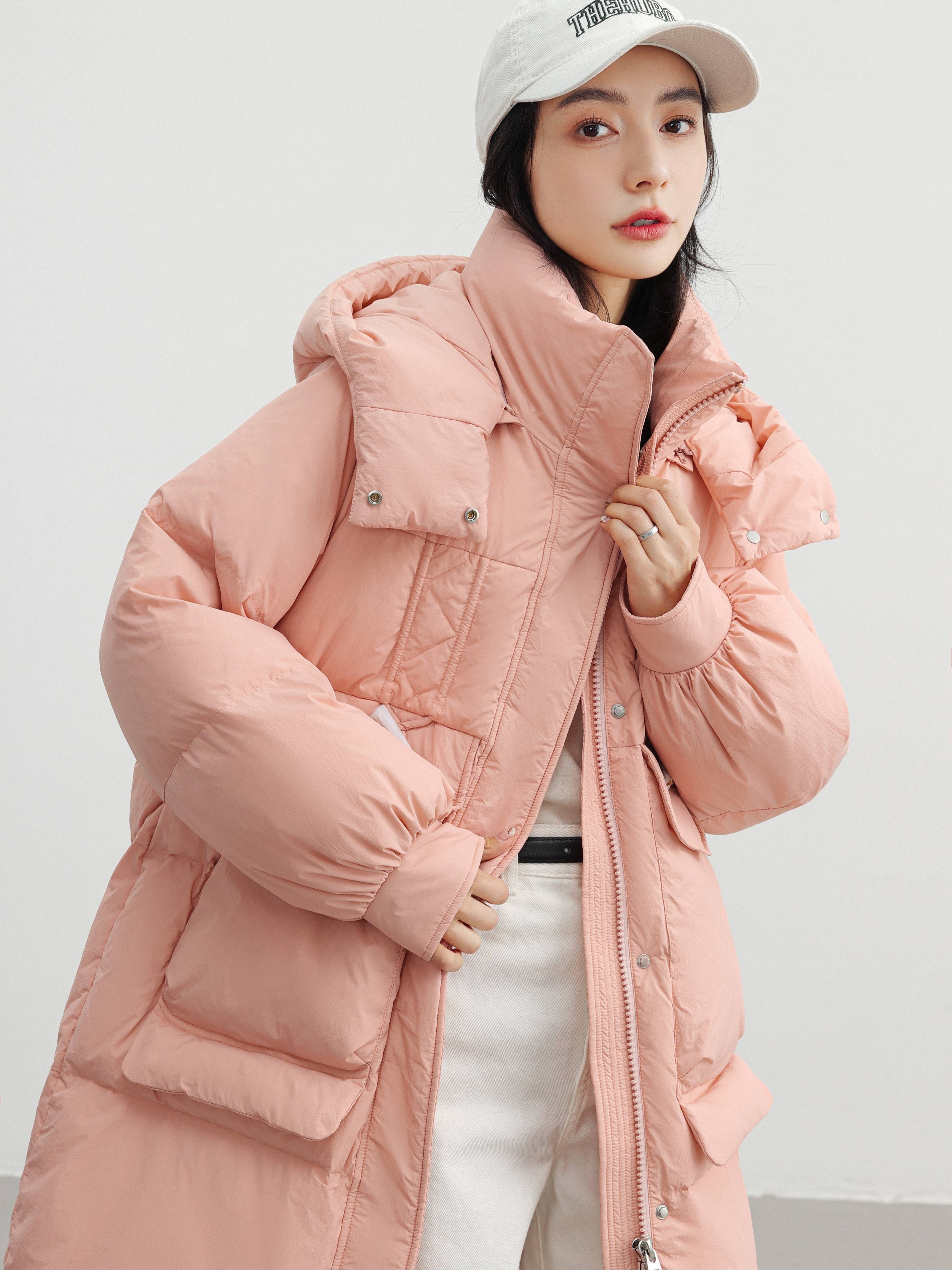 Zip Up Hooded Coat, Casual Solid Long Sleeve Winter Warm Outerwear, Women's Clothing-Black